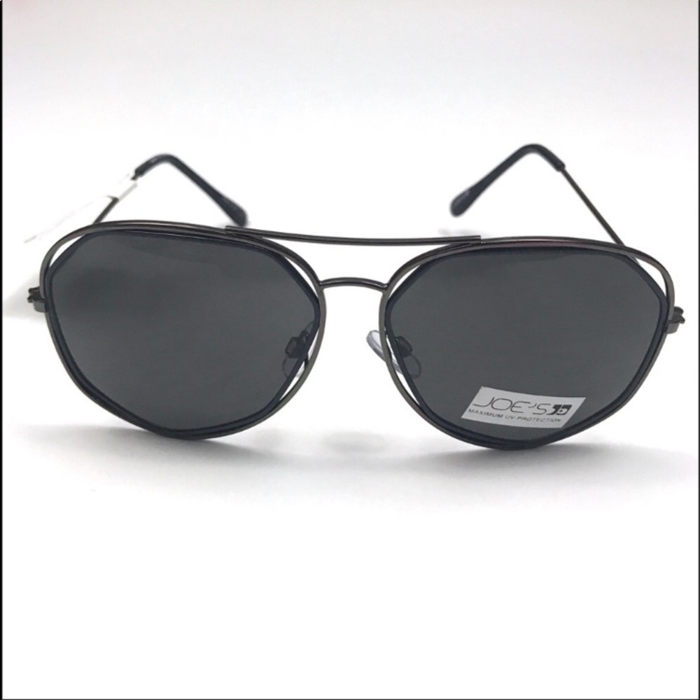 NWT Joe’s gunmetal heptagon aviator sunglasses